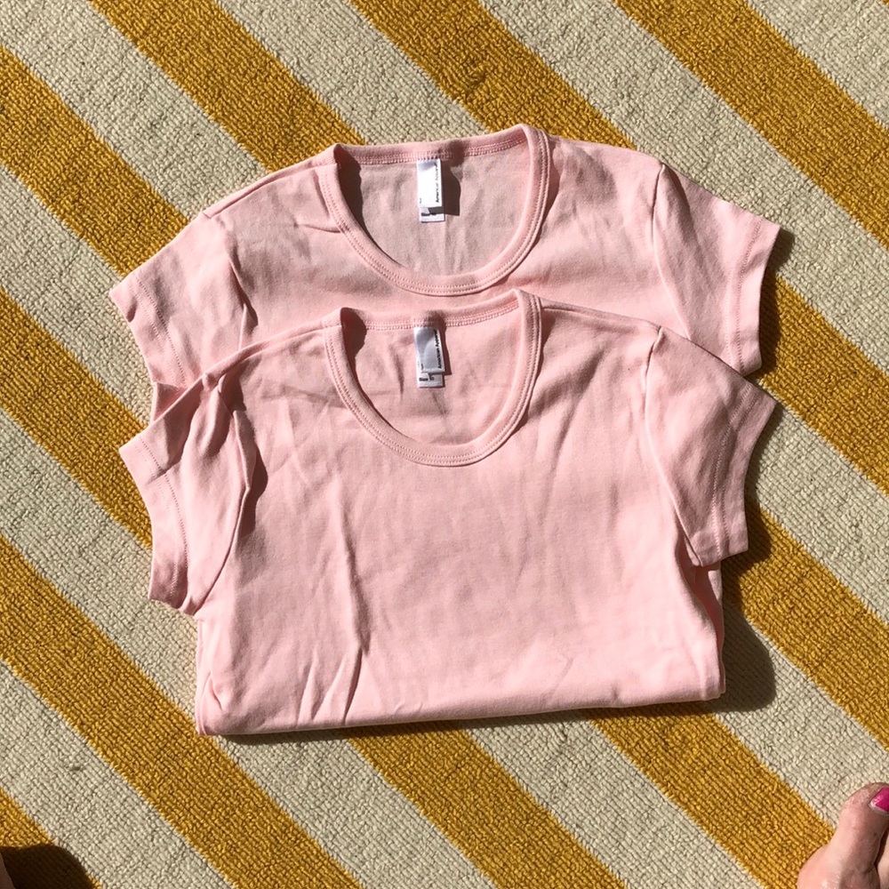 3 pink tops American Apparel size 10 girls - Picture 3 of 3